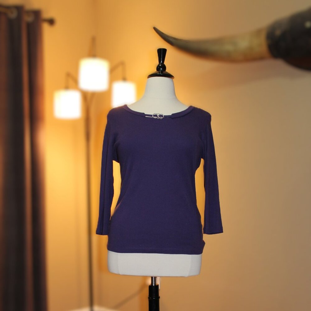 Purple Three Quarters length sweater